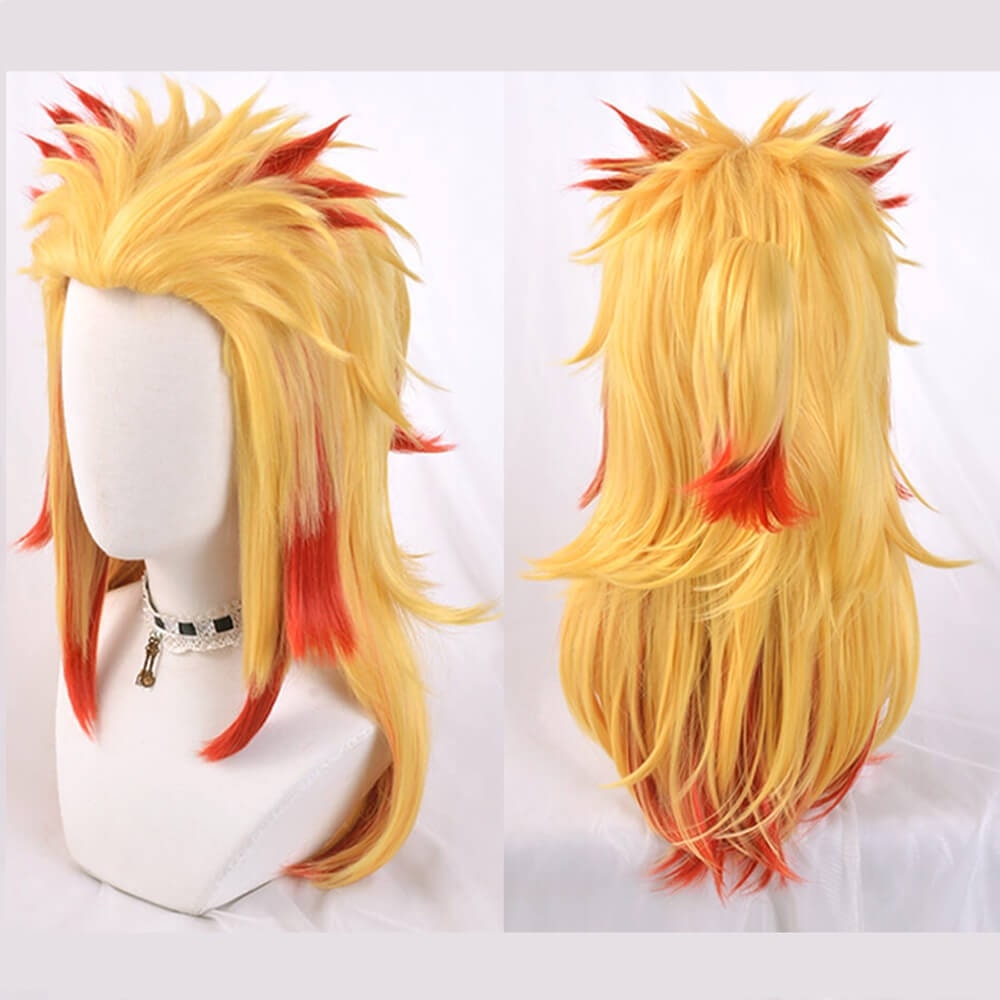 Halloween anime-cosplaykostuumpruik met lang golvend kapsel voor verkleden en feesten