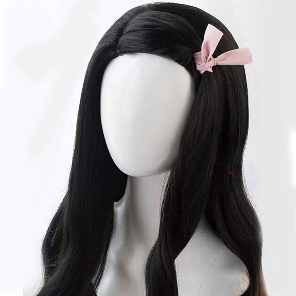 Halloween anime-cosplaykostuumpruik met lang golvend kapsel voor verkleden en feesten
