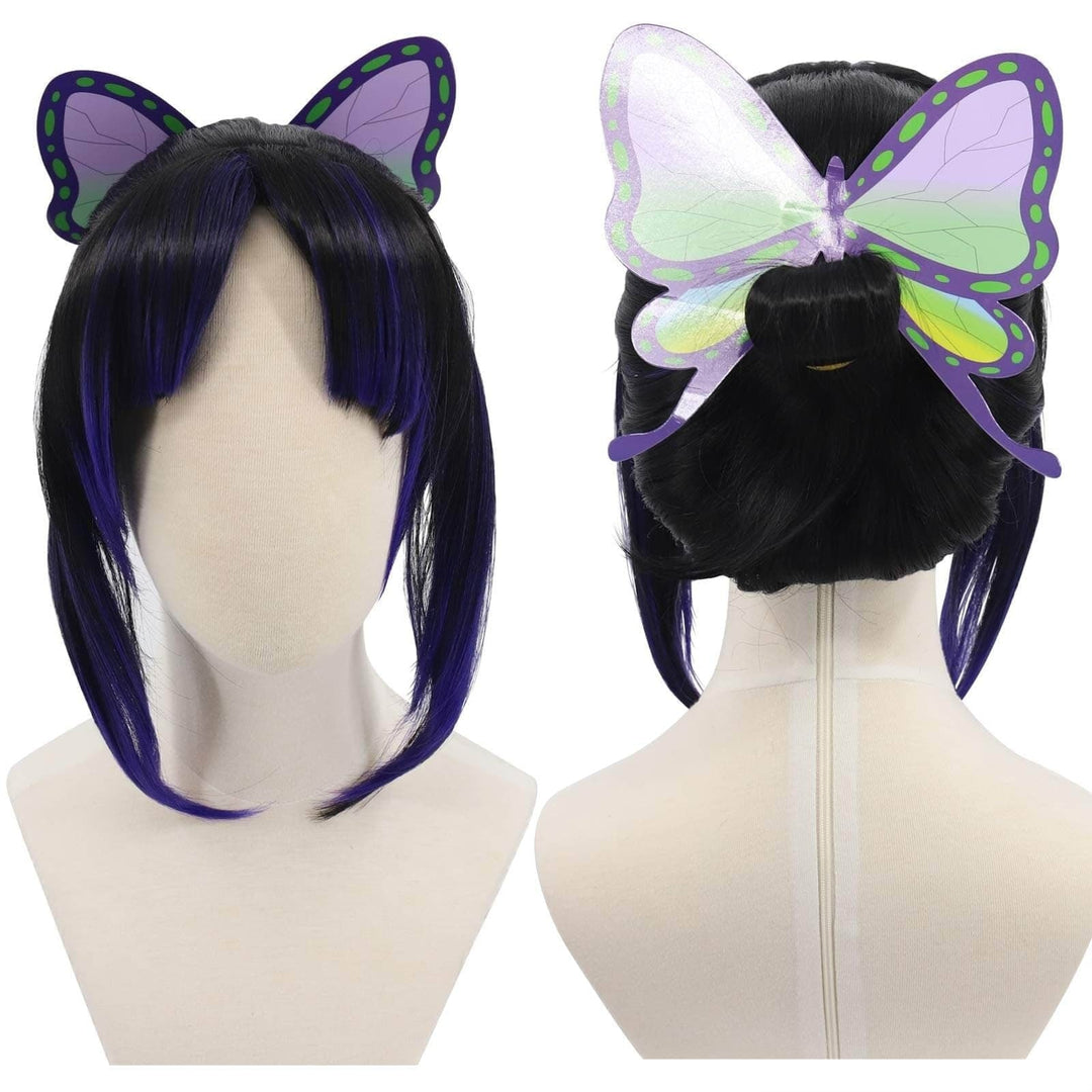 Halloween anime-cosplaykostuumpruik met lang golvend kapsel voor verkleden en feesten