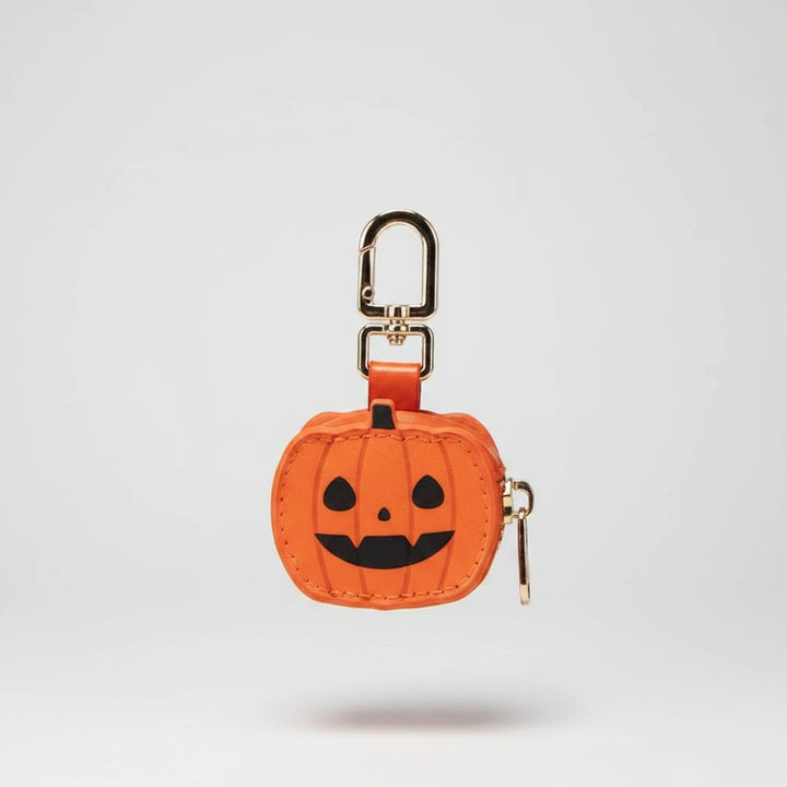 Halloween portemonneetje-sleutelhanger met sleutelhouder en rits-etui van imitatieleer