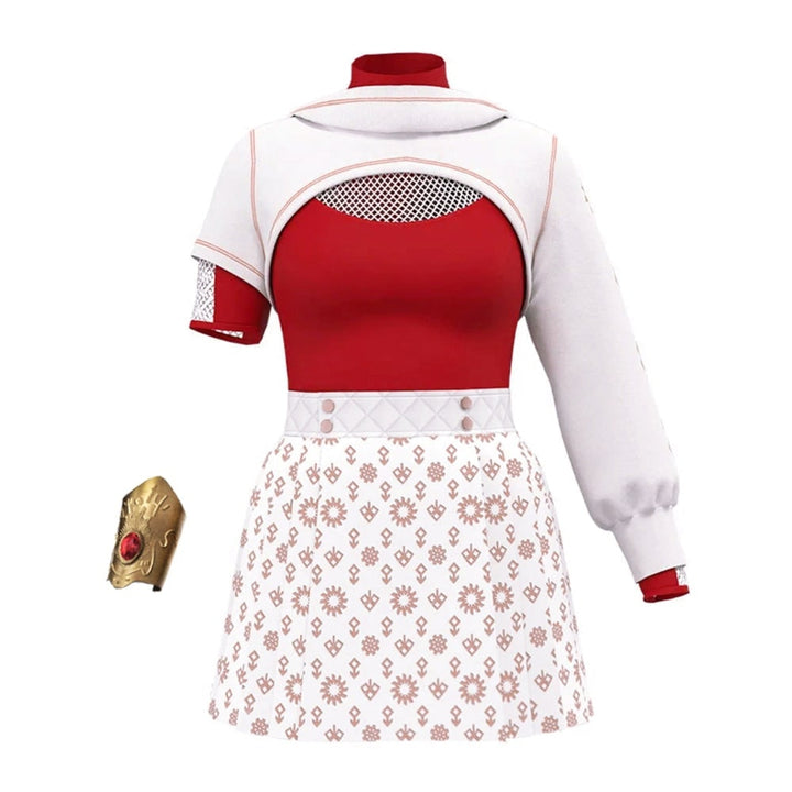 Halloween cosplaykostuum met capuchonbolero en plooirok, meerdelige set