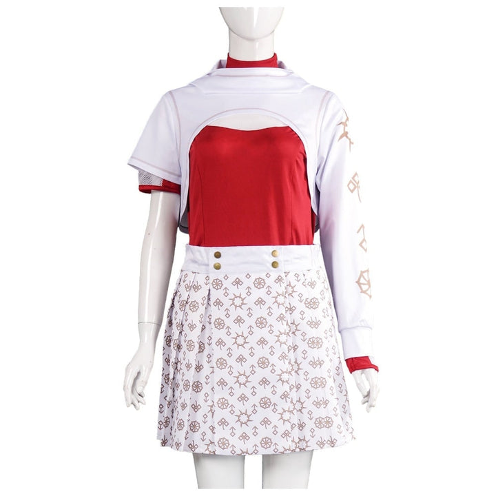 Halloween cosplaykostuum met capuchonbolero en plooirok, meerdelige set