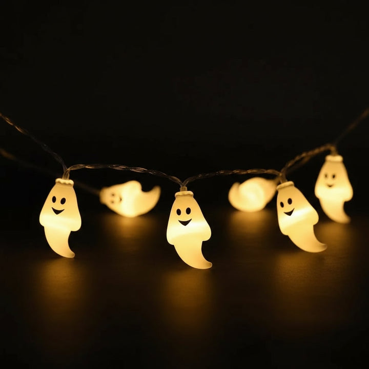 Halloween spoken lichtsnoer voor buiten op batterijen led voor terras en tuindecoratie