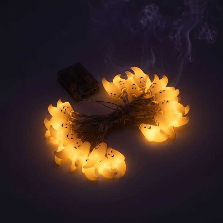 Halloween spoken lichtsnoer voor buiten op batterijen led voor terras en tuindecoratie