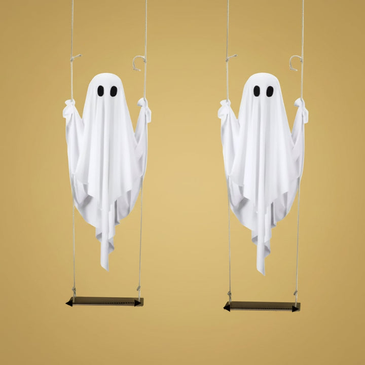 Halloween hangende spookdecoratie met ledlicht en schommel voor buiten tuin feestdecoratie