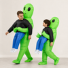 Halloween opblaasbaar alien-kostuum, opblaasoutfit voor feestjes met ingebouwde ventilator