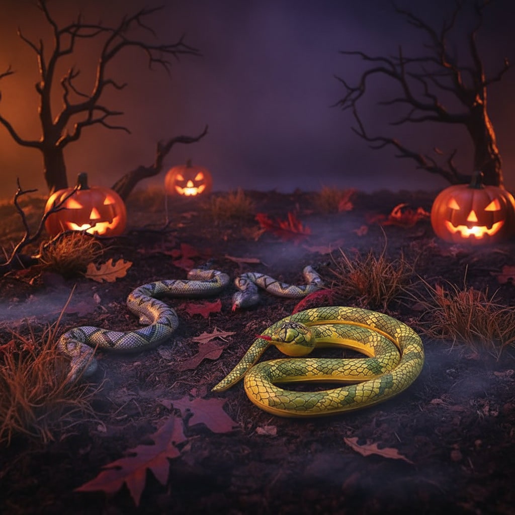 Halloween opblaasbare slang speelgoed voor buiten, tuinfeest decoratie en spookhuis