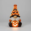 Halloween Jack O Lantern keramische kabouter lichtgevend figuurtje met pompoen voor feestdecoratie