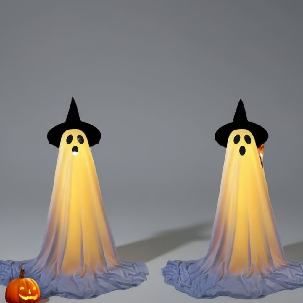 Halloween verlichting buiten spoken decoratie opstelbaar met LED en afstandsbediening voor tuin en feest