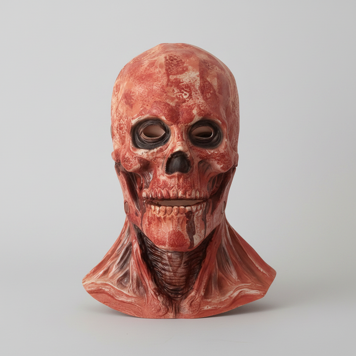 Halloween peel-off masker creepy clown en schedel dubbellaags latex kostuum