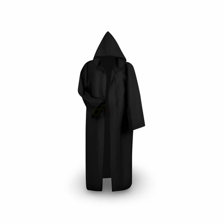 Halloween middeleeuwse ridderkostuumtuniek met capuchon en tempeliërskruis voor cosplayfeestjes