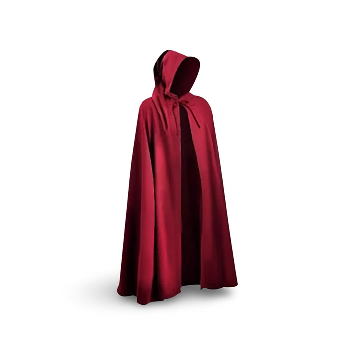 Halloween middeleeuwse ridderkostuumtuniek met capuchon en tempeliërskruis voor cosplayfeestjes