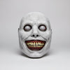 Eng Halloween kostuummasker met creepy demonengezicht met glimlach en gestructureerde gerimpelde huid voor feest