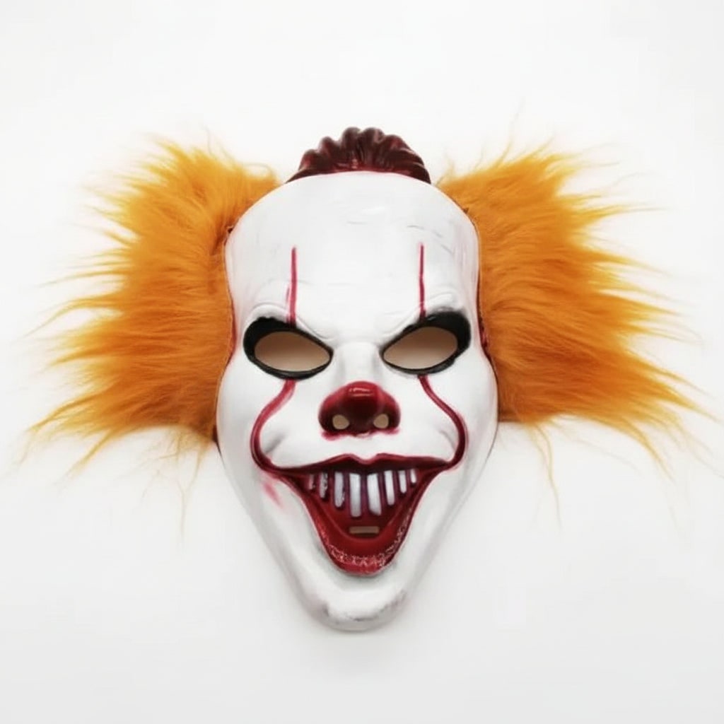Halloween enge creepy clownsmasker met sinistere grijns voor feest en spookhuis
