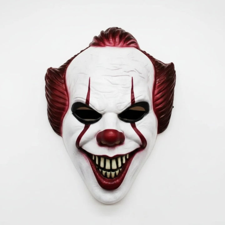 Halloween enge creepy clownsmasker met sinistere grijns voor feest en spookhuis
