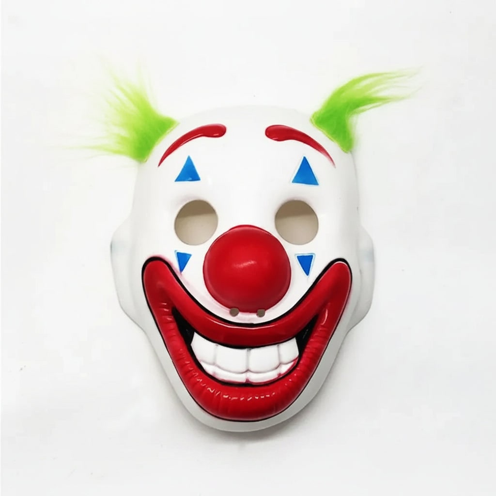 Halloween enge creepy clownsmasker met sinistere grijns voor feest en spookhuis