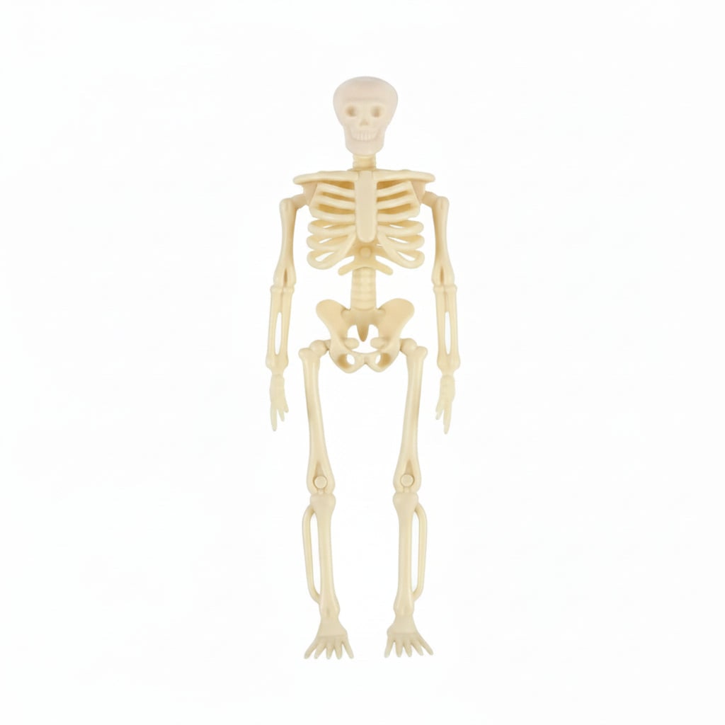 Halloween skeletdecoratie mini kunststof verstelbare figuurtjes met jutetouw voor feest en spookhuis