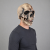 Halloween schedelmasker met bewegende kaak en griezelige meshogen voor cosplay kostuumfeest