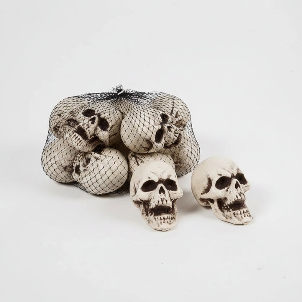 Halloween schedelrekwisieten en suikerdecoraties set van 10 mini plastic voor feest