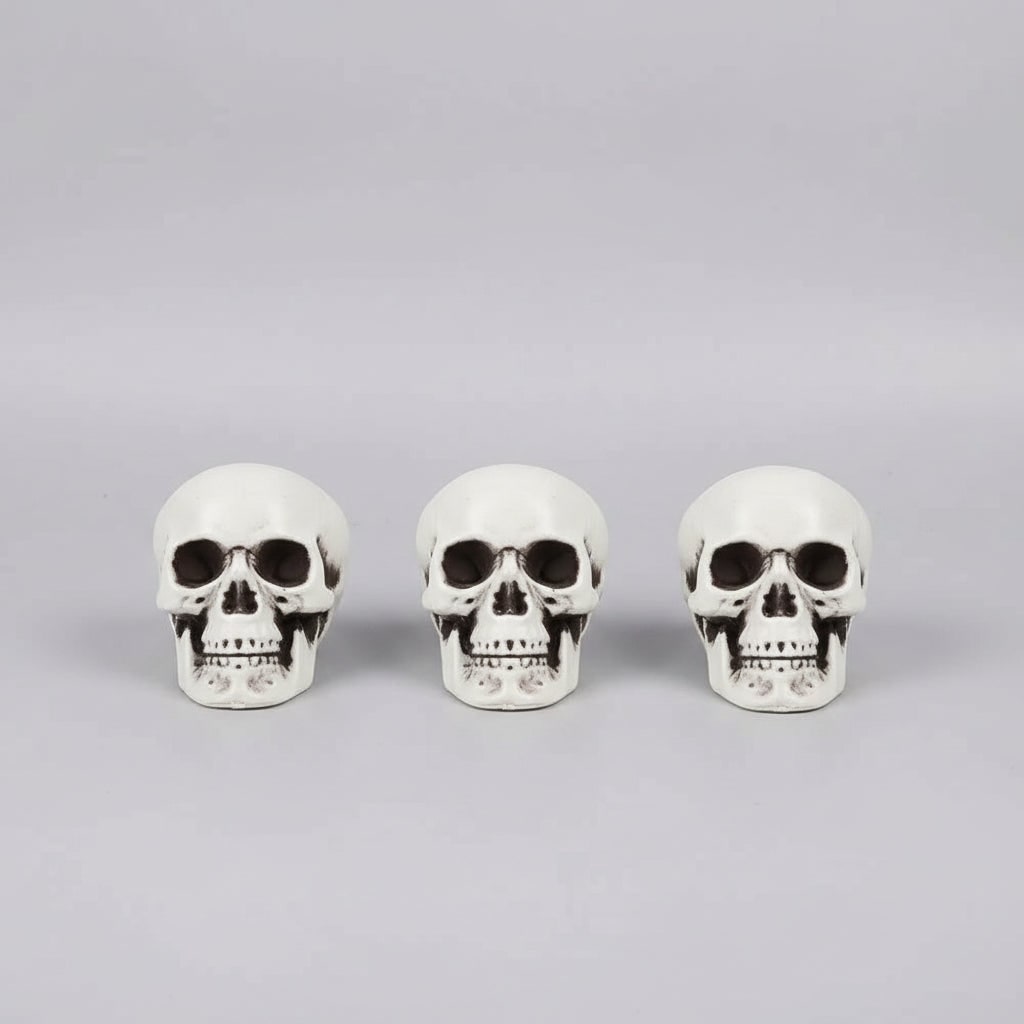 Halloween schedelrekwisieten en suikerdecoraties set van 10 mini plastic voor feest