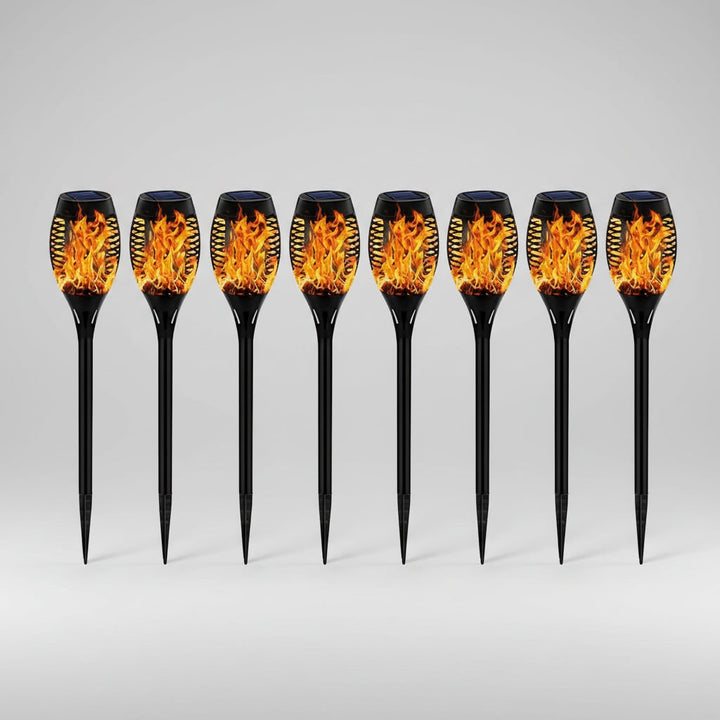Halloween zonne-energie buitenfakkels met flakkerend vlameffect voor tuindecoratie