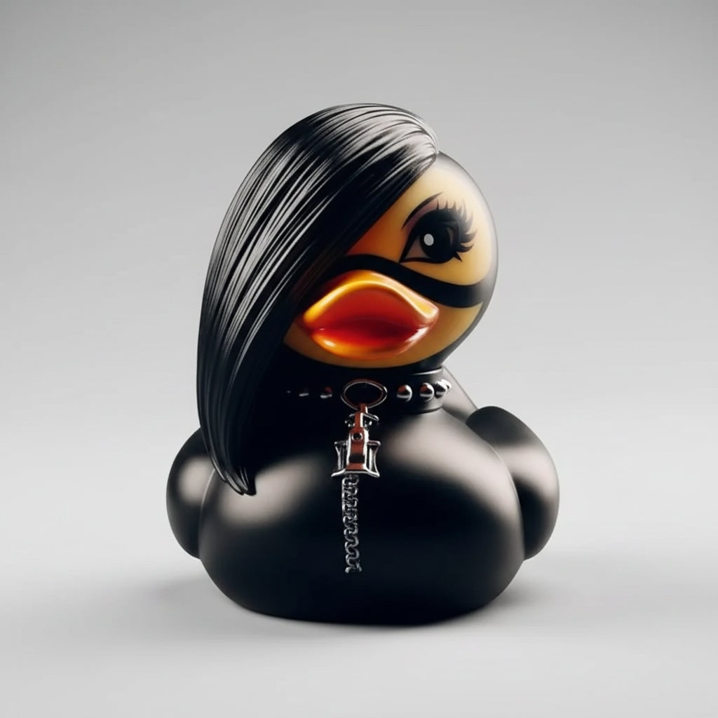 Halloween griezelige rubberen eend squishy bad gotische decoratie duivel en stekelhalsband