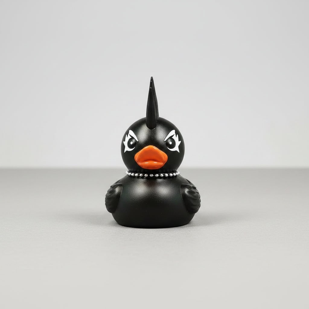 Halloween griezelige rubberen eend squishy bad gotische decoratie duivel en stekelhalsband