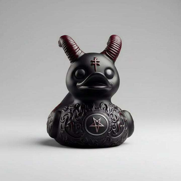 Halloween griezelige rubberen eend squishy bad gotische decoratie duivel en stekelhalsband