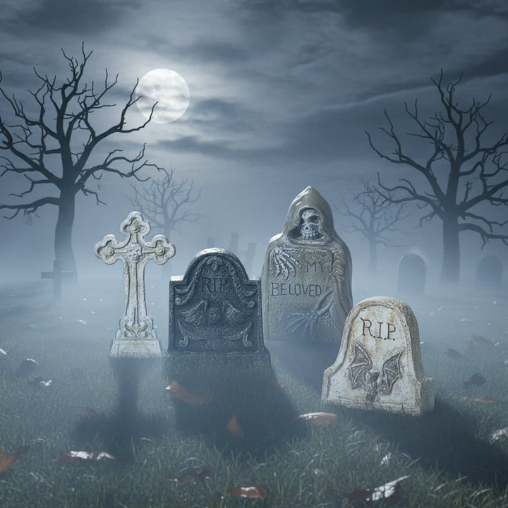 Halloween grafsteen decoraties en miniatuurbeeldjes voor tafeldecoratie op feesten
