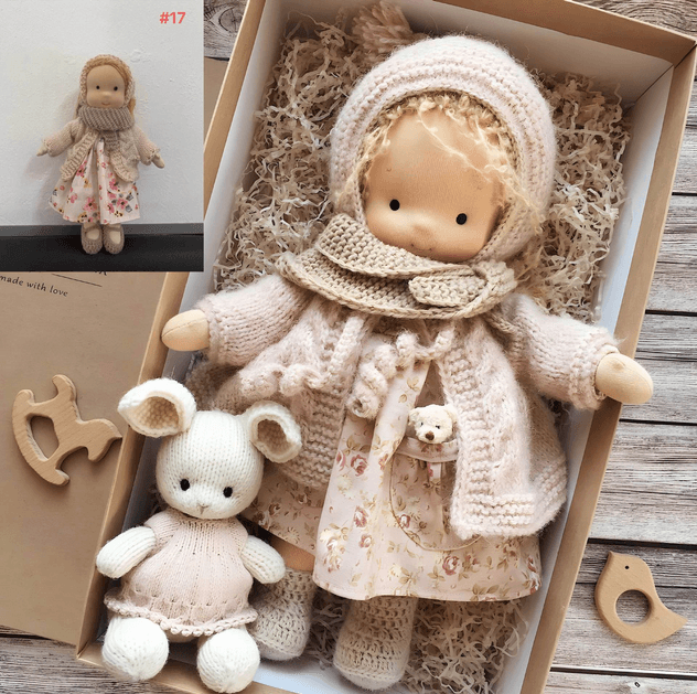 Handgemaakte Waldorf-knuffelpop – Poppi