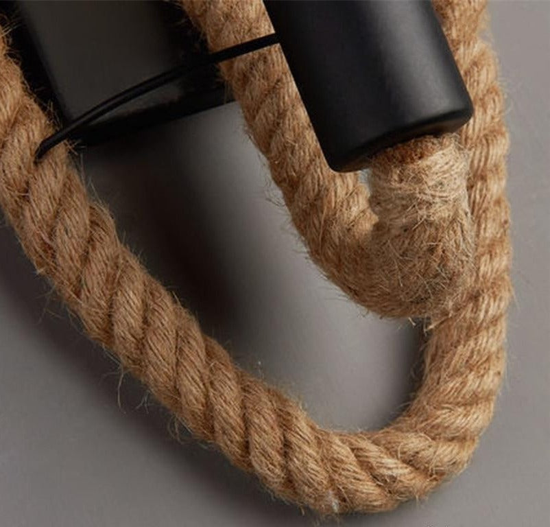 Vintage touw-wandlamp – RusticRope