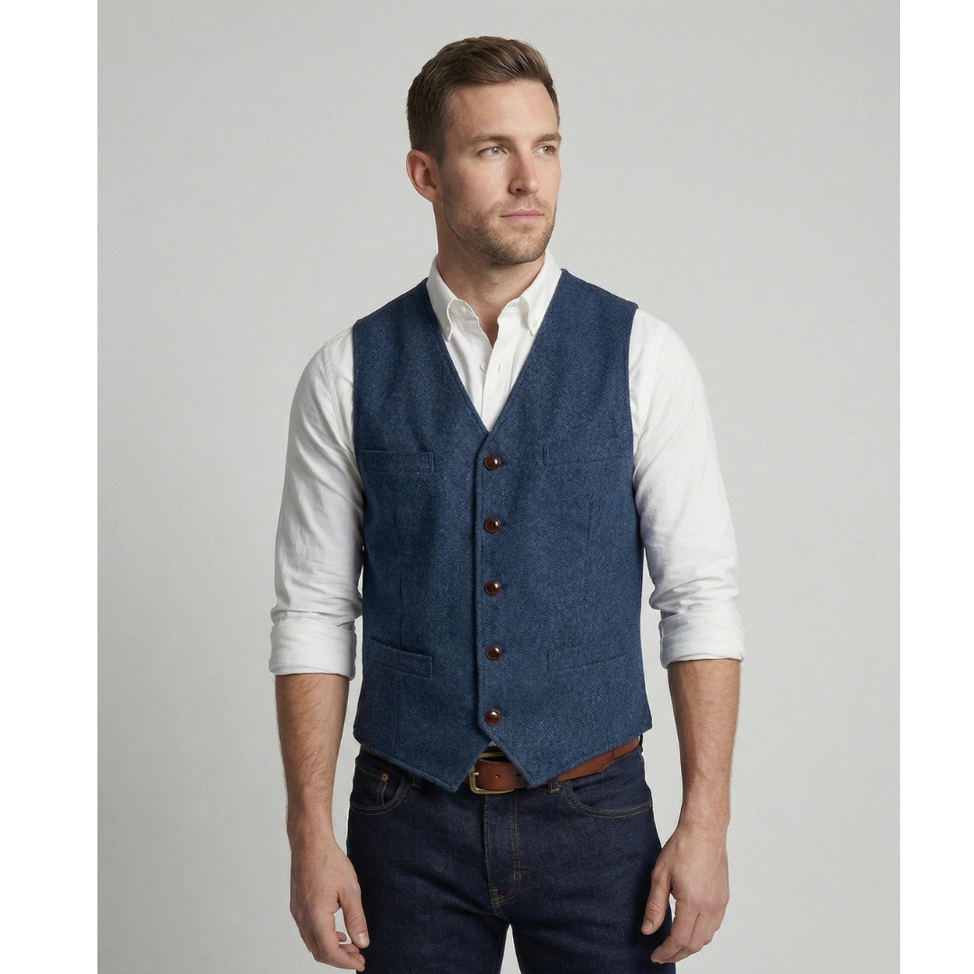 Elegant traditioneel herengilet met knopen