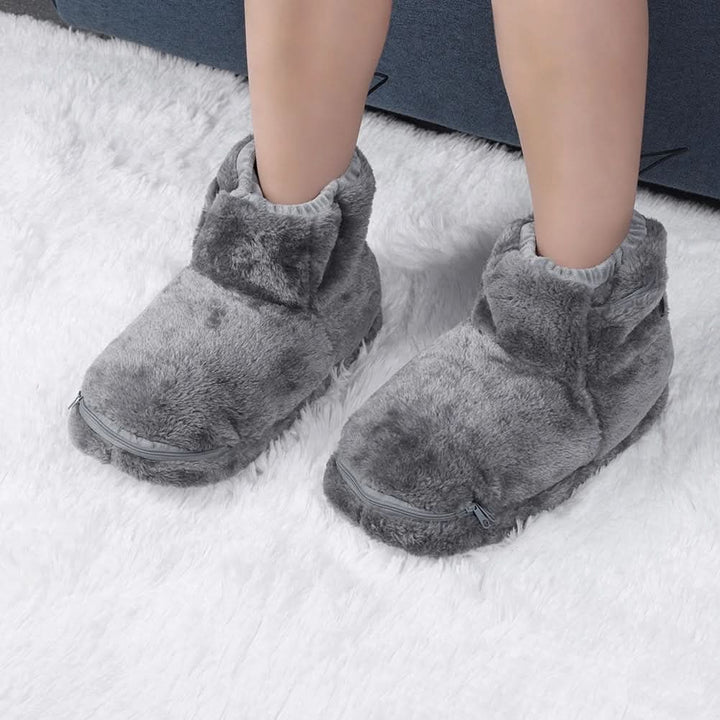 USB-verwarmde pluche pantoffels met voetboogsteun
