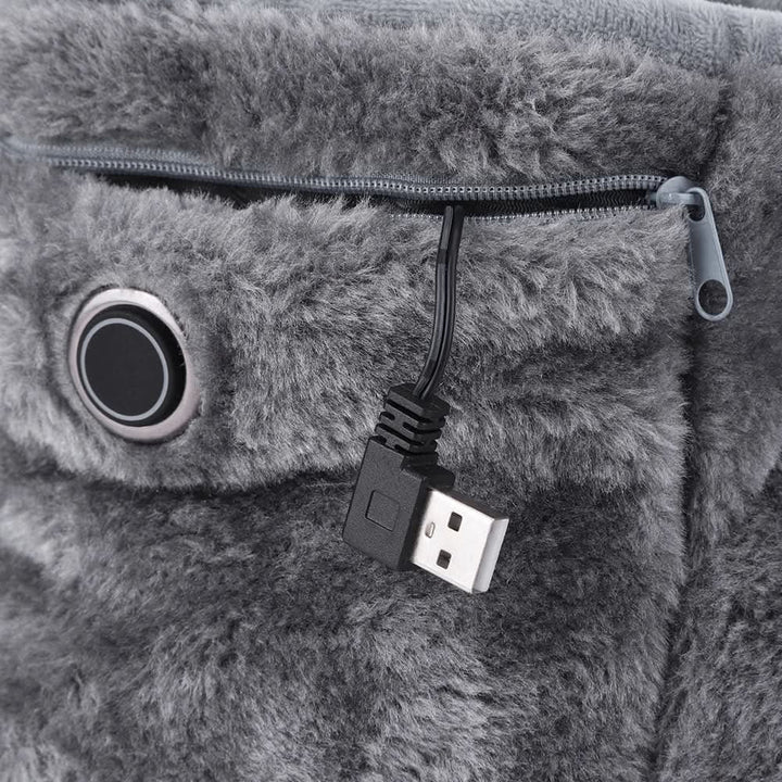 USB-verwarmde pluche pantoffels met voetboogsteun