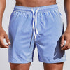 Heren gestreepte zwemshorts met trekkoord in de taille