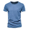 Heren-T-shirt met ronde hals en slubgaren-structuur