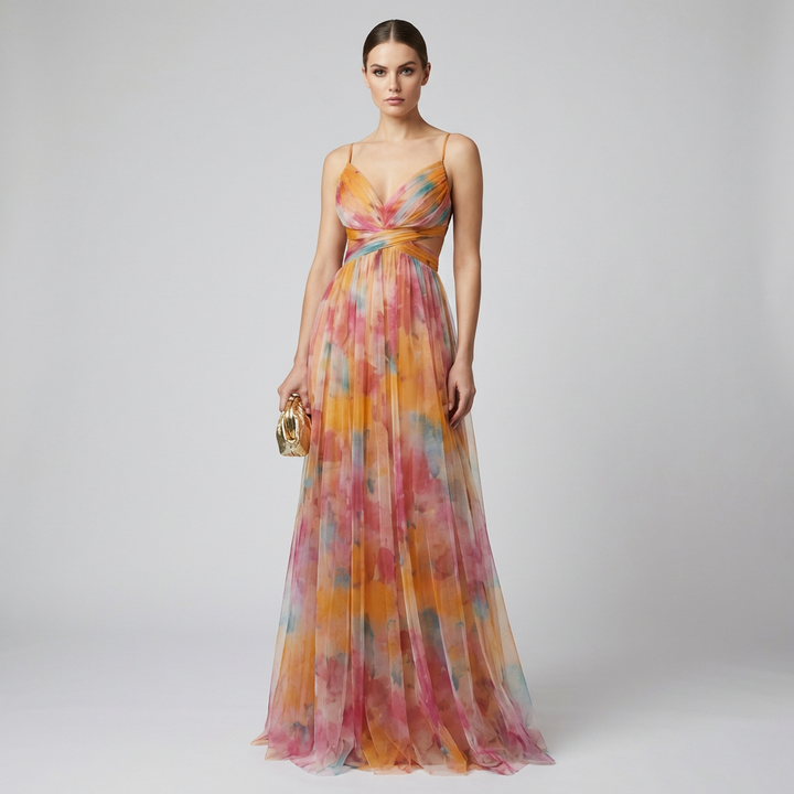 Maxi-jurk van mesh voor dames