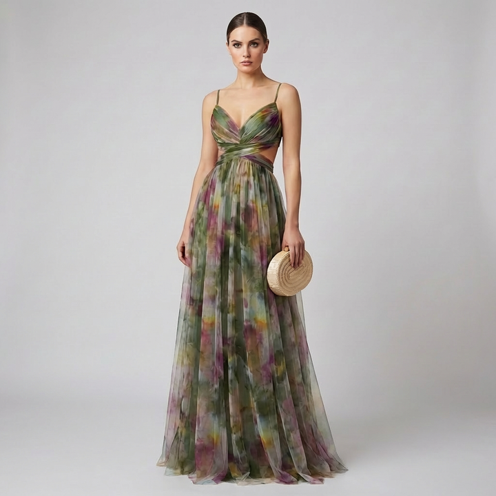Maxi-jurk van mesh voor dames