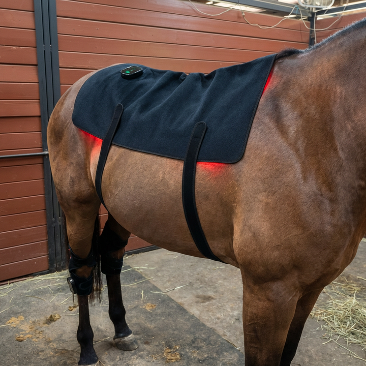 LED-rugwikkel voor paarden met roodlichttherapie
