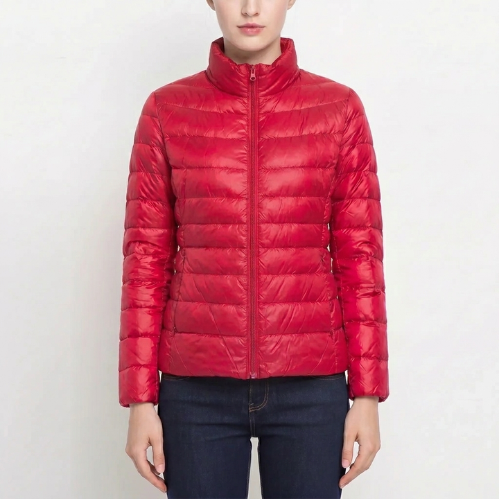 Gequilt Fitted Puffer Jacket Voor Vrouwen