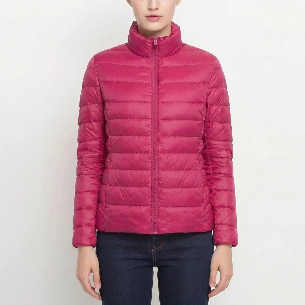 Gequilt Fitted Puffer Jacket Voor Vrouwen