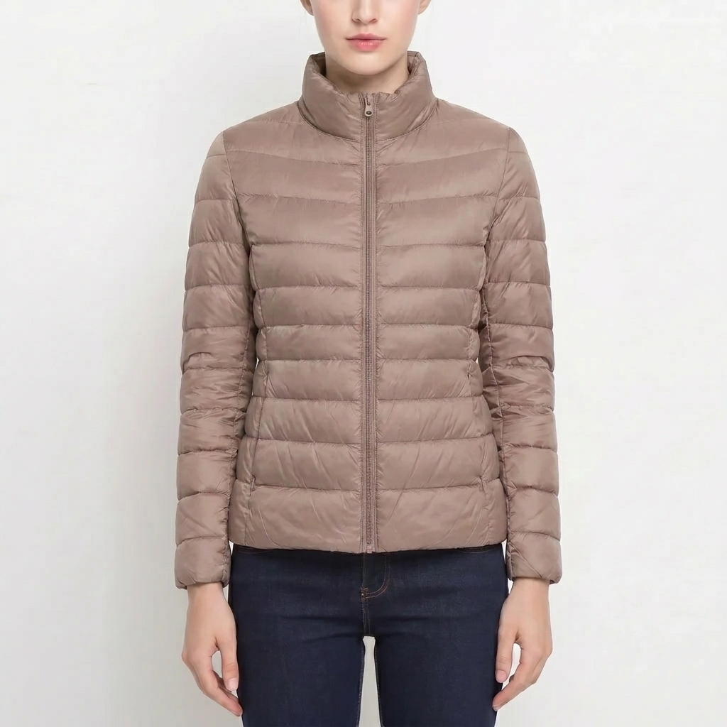 Gequilt Fitted Puffer Jacket Voor Vrouwen