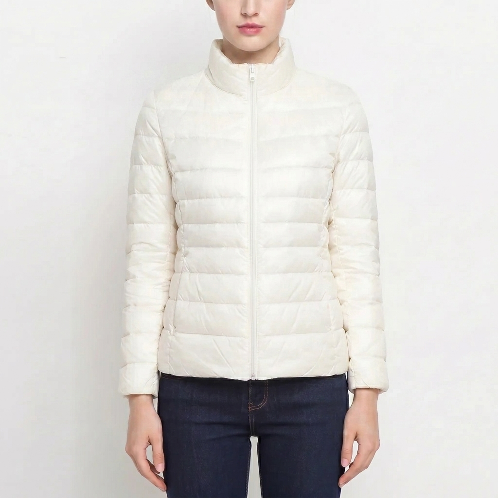 Gequilt Fitted Puffer Jacket Voor Vrouwen