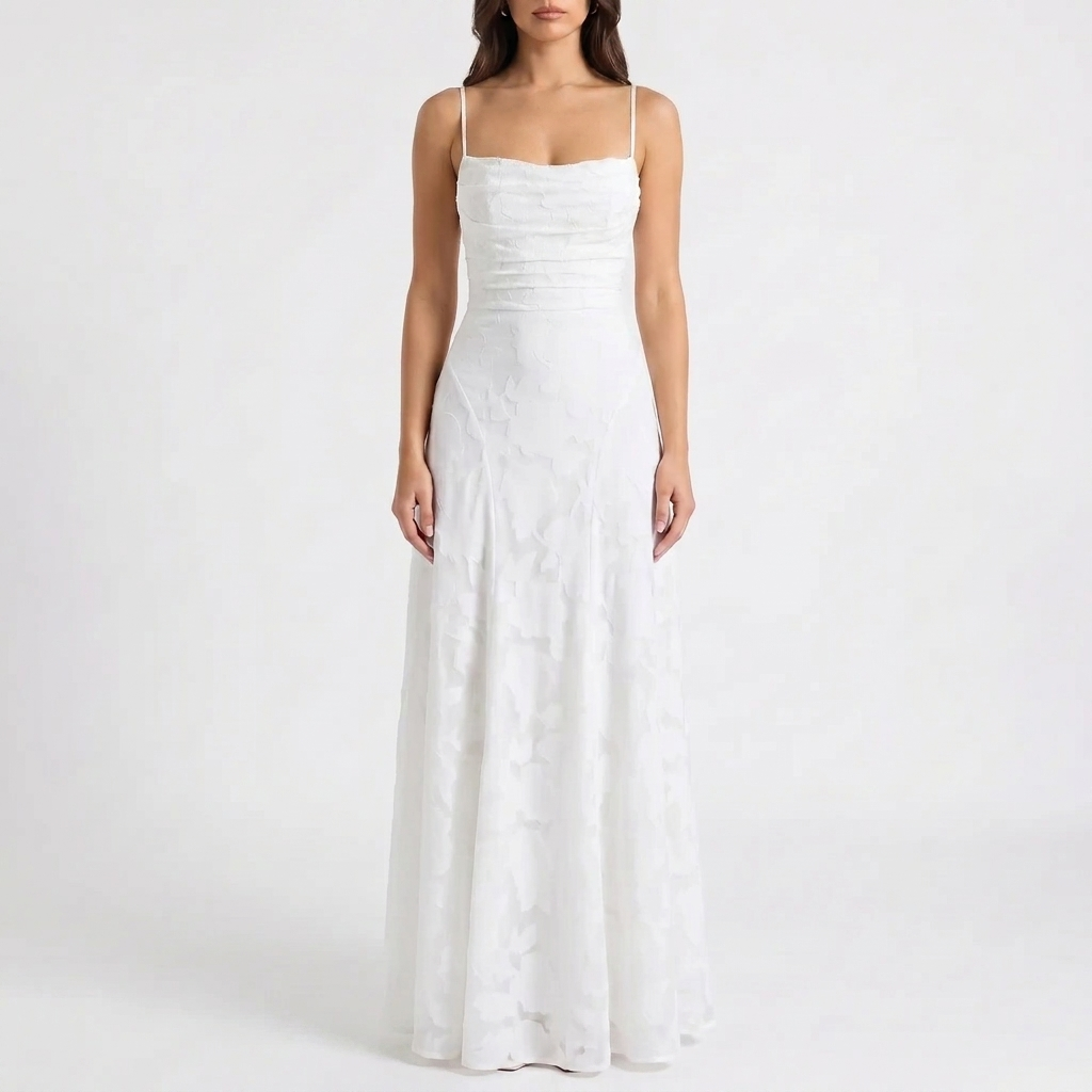 Bloemen Kant Maxi Avondjurk