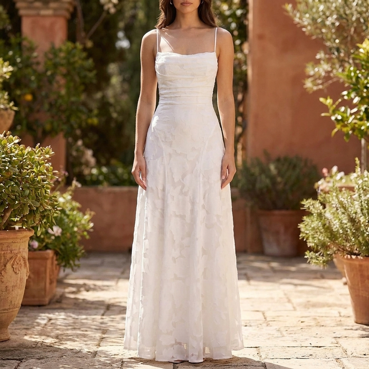 Bloemen Kant Maxi Avondjurk