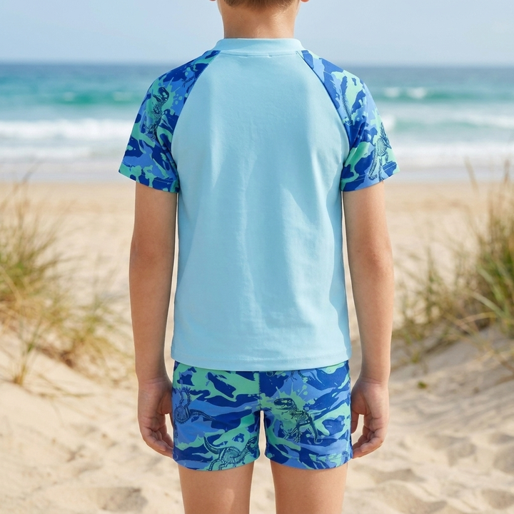 Jonge Jongen Casual Loose-Fit T-Shirt & Shorts Zwem Set