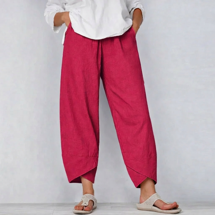 Dames Cropped Broek met Wijde Pijpen