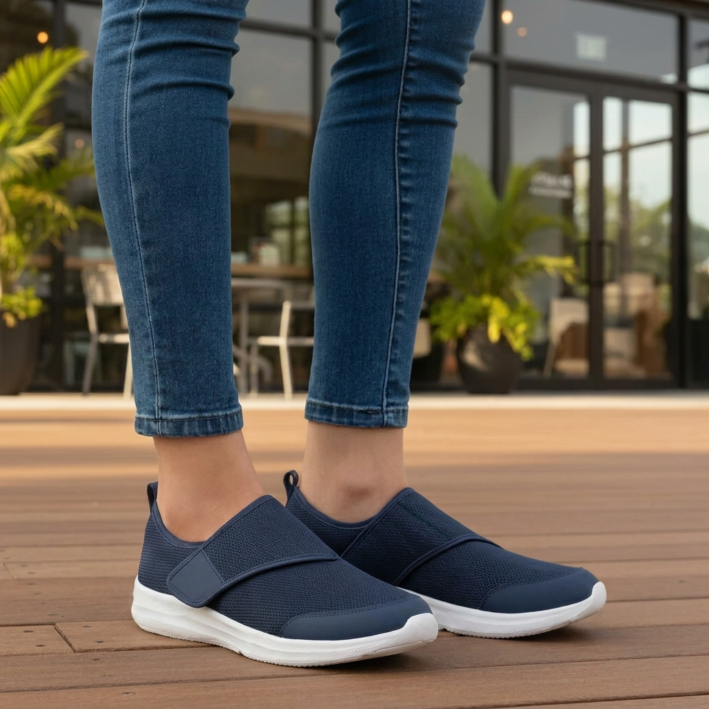 Comfortabele Brede Schoenen met Klittenband