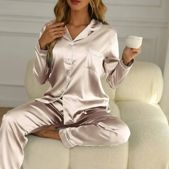 Dames Satijnen  Pyjamaset