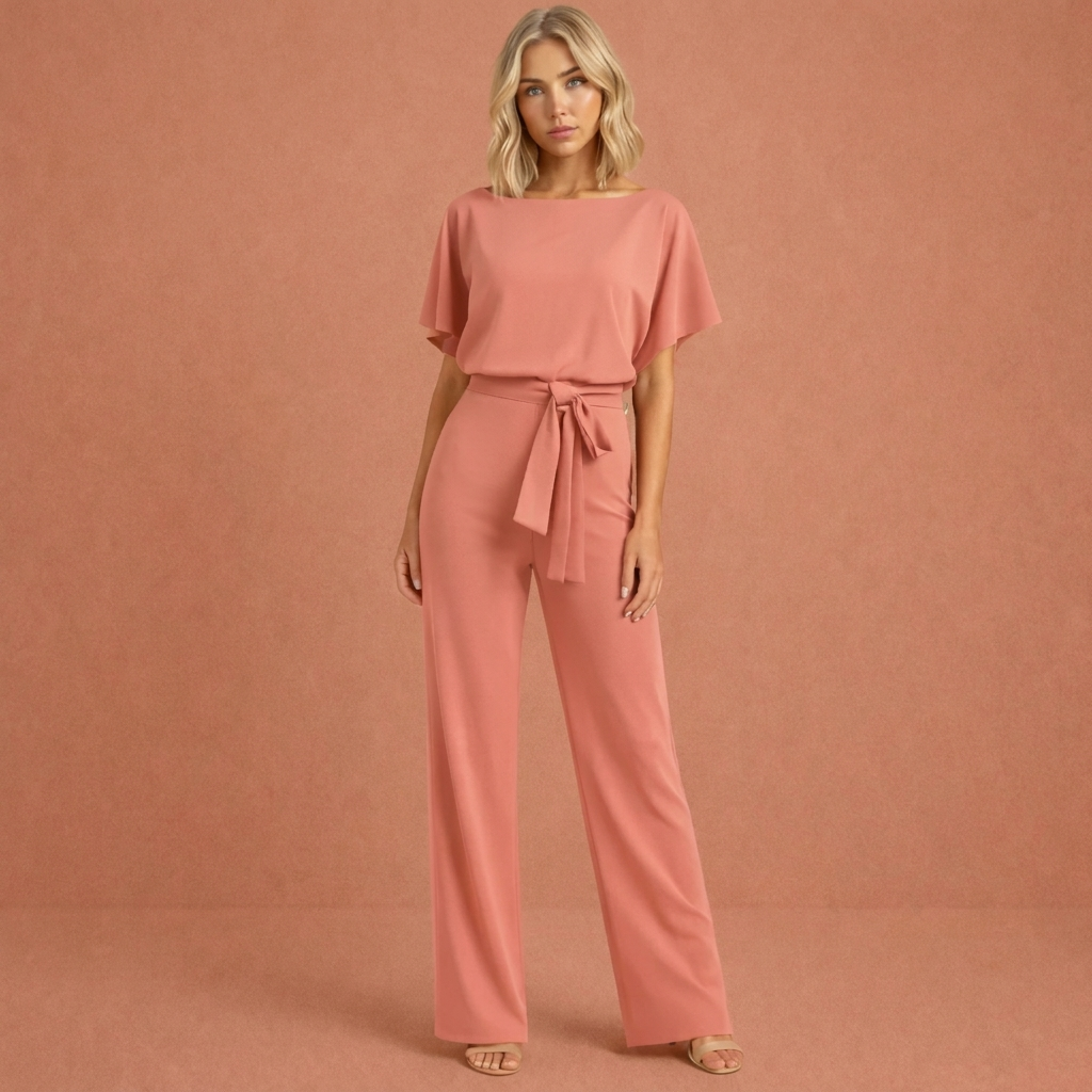 Elegante Dames Tweedelige Set met Ceintuur